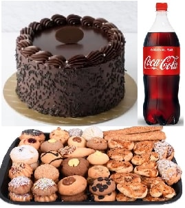 2 3 kisilik Cikolatali Pasta 1 kg Kuru Pasta Ve 1 Litre Kola